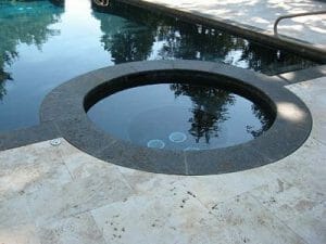 midnight granite exfoliated pool coping tiles