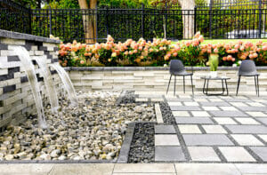 pavers graden sitting area granite patio-outdoor pavers - grey tiles