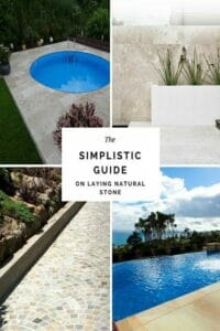laying natural stone pavers